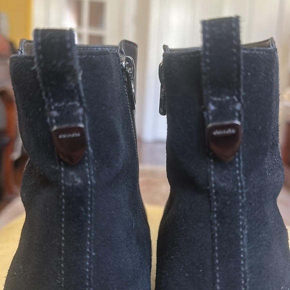 COACH Carmen Semi Matte Calf Leather Suede Ankle Boots Black Size 11 - Picture 7 of 15